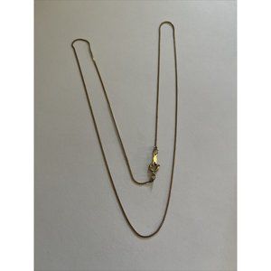 Vintage N/C 1/20 12 KT Yellow Gold Filled 20" Flat Link Chain Necklace